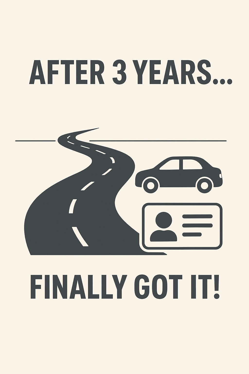 بالاخره بعد سه سال گواهینامه گرفتم!